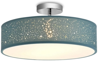 Zedelmaier Lampenschirm Deckenlampe Deckenleuchte mit Stoff-Lampenschirm, Wohnzimmerlampe Schlafzimmer Kinderzimmer Flur Lampe