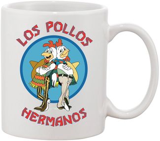 Blondie & Brownie Tasse Hermanos Patch Stick Los Polos Fring Walter in Schwarz und Weiß, Keramik, Spühlmaschinenfest