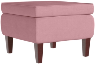 vidaXL Hocker mit Holzbeinen Rosa Samt [329461]