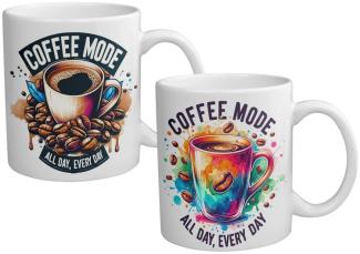 Kaffeebecher Set Coffee Mode 2 teilig 320 ml Kaffee Tassen Set