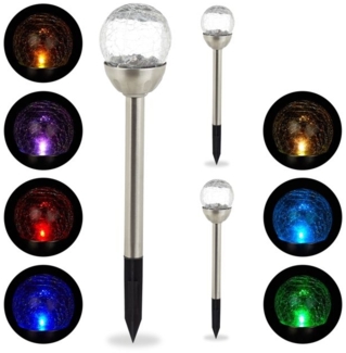 3er Set Garten Solarlampen Farbwechsel 10041378