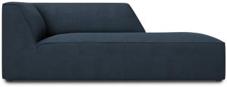 Micadoni Recamiere Rechts Ruby | Bezug Navy Blue | Beinfarbe Black Plastic