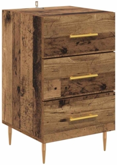 Nachttisch mit Schubladen Altholz 40 x 40 x 66 cm Holzwerkstoff 882107