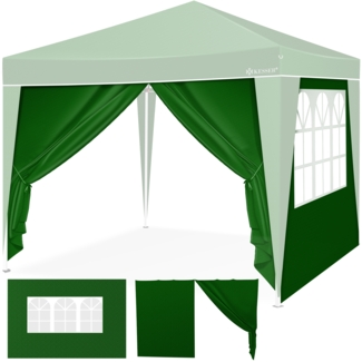 KESSER® 2X Seitenwand für Pavillon 3x3m - Faltpavillon Pop Up | klappbar | platzsparend | verstaubar Zubehör 2x Seitenteile Grün