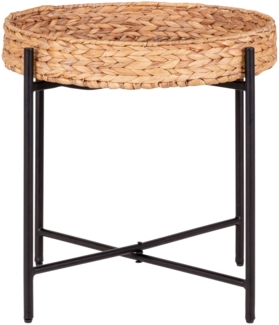 Beistelltisch, Metall und Wasserhyazinthe, ø50x48,5 cm