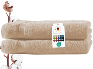 Carpe Sonno Badetücher 100x150 cm 100% Baumwolle Handtuch 500 Gramm /m2 Frottier Duschtuch, Frottier (Spar-Set, 2-St), Extra Soft & Weich, Saugfähig, Schwer, Atmungsaktiv, schnell trocknend