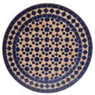 Mosaik-Beistelltisch Ø45cm Blau Stern