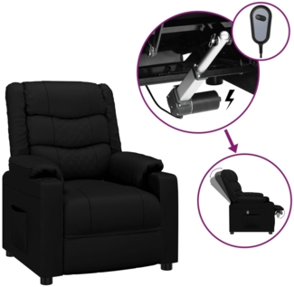 vidaXL Relaxsessel Elektrisch Schwarz Kunstleder [3143449]