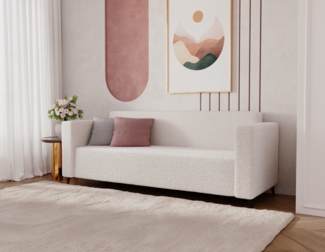 Compleo Sofa Boucle, 3-Sitzer Sofa, Sofa für das Wohnzimmer, kleines Wohnzimmer, Modern design