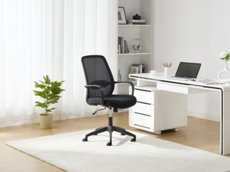 Vente-unique - Schreibtischstuhl - Stoff - Schwarz - VATISTA