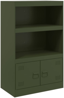 vidaXL Sideboard Olivgrün 67x39x107 cm Stahl 841671