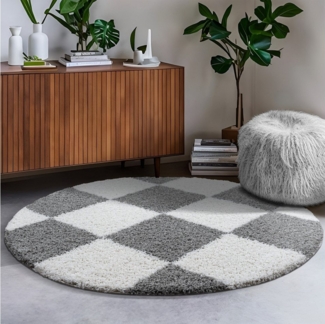 Sanat Hochflor-Teppich Milano 1250, rund, Höhe: 30 mm, Hochflor, Wohnzimmer, Schlafzimmer, fussbodenheizungsgeeignet