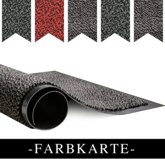 Schmutzfangmatte waschbare & leistungsstarke Fußmatte Sauberlaufmatte mit Rutschfester Rückseite Türmatte 90x120 cm Anthrazit-Schwarz