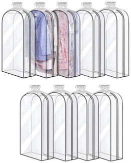 PODOFO Kleidersack Kleidersack Anzug 3 Stück, Transparent 60x100 cm Atmungsaktiver Stoff (9 St)