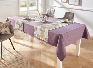 Tafeldecke "Violett" in Leinen-Optik, 140 x 240 cm, Tischdecke