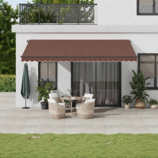vidaXL Markise Manuell Braun 500x350 cm 3215411