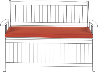 Auflage für Gartenbank SOVANA rot 45 x 108 x 5 cm