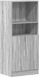 vidaXL Küchenschrank Grau Sonoma 57x41,5x131,5 cm Holzwerkstoff 860126