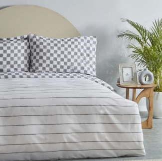 Karaca Bettwäsche Karaca Home Cordova Einzelbettbezug 100% Baumwolle Anthrazit