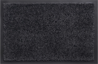 matches21 HOME & HOBBY Fußmatte Große Schmutzfangmatte für innen grau grau in 60x80 cm, rechteckig, Höhe: 6 mm, Saugstarke Sauberlaufmatte als waschbarer Türmatte Fussabtreter
