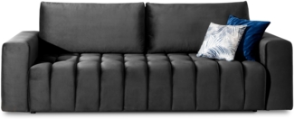 Eltap Lazaro Sofa (Monolith 97) mit Schlaffunktion