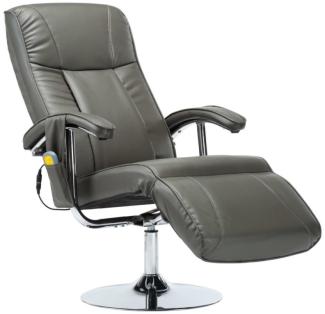 vidaXL Massagesessel Grau Kunstleder [248593]