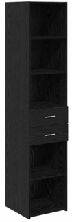 vidaXL Highboard Schwarz Eichen-Optik 40 x 42,5 x 185 cm Holzwerkstoff 3402637