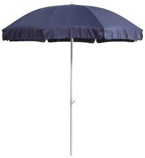 Sonnenschirm Follina von Brafab aus Metall und Polyester, modern, neigbar, dunkelblau, Ø 180 cm