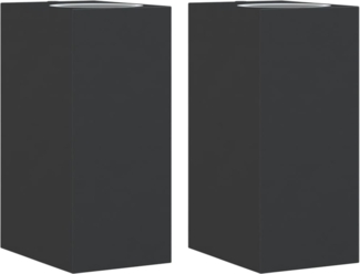 vidaXL Außenwandleuchten 2 Stk. Schwarz Aluminiumdruckguss 4006307