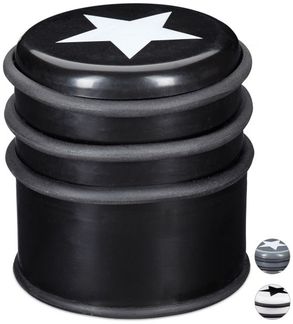 4 x Türstopper mit Stern schwarz 10029846
