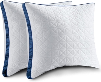 Slybear Kissen 80x80 cm 2er Set Marineblau orthopädisches Nackenkissen
