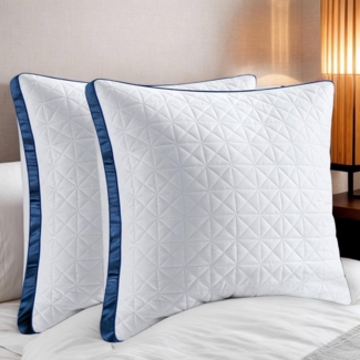 Slybear Kissen 80x80 cm 2er Set Marineblau orthopädisches Nackenkissen