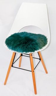 Heitmann Felle Stuhlkissen Lamm, Sitzauflage rund, Ø 45 cm, echtes Lammfell, waschbar, auch als 2er oder 4er Set