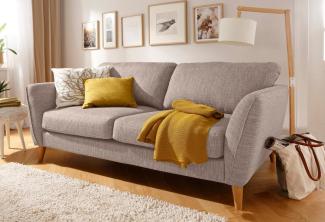 Home affaire 3-Sitzer MARSEILLE Sofa 206 cm, mit Massivholzbeinen aus Eiche, verschiedene Bezüge und Farbvarianten