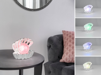 Reality Leuchten Tischleuchte Shelly R57731106, Kunststoff Chrom, 0.8 Watt LED, Farbwechsel