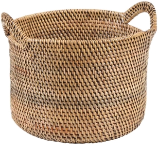 Rattan Korb Elie Braun mit Henkel S