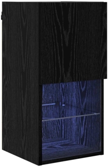 vidaXL Wandmontierter TV-Schrank Schwarz Eichen-Optik Holzwerkstoff 882946