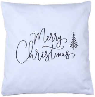 Primawela Kissenbezug Weihnachten bestickt minimalistisch Christmas-Merry Christmas