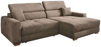 Wohnlandschaft Sammy / Slider , Braun , 277 x 80 x 187 cm