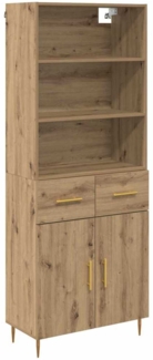 vidaXL Highboard Artisan-Eiche 69,5 x 34 x 180 cm Holzwerkstoff 3415873