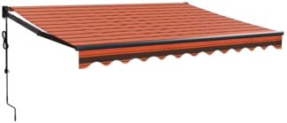 vidaXL Elektrische Markise mit Kurbel Orange und Braun 3x2,5 m 3154516