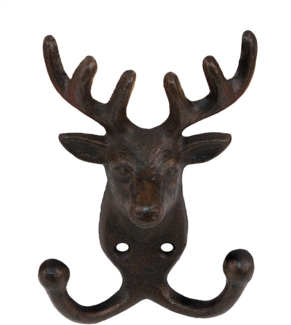BigDean Wandhaken Hirsch Haken Gusseisen Garderobenhaken Werkzeughalter 9 x 5 x 13,5 cm
