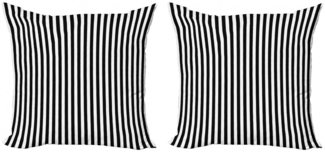 Abakuhaus Kissenbezüge Modern Accent Doppelseitiger Digitaldruck, (2 Stück), Schwarzweiss-Streifen Classic Line