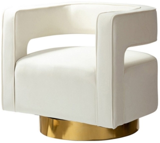 HULALA HOME Drehsessel Club-Sessel moderner Sessel, 3D-geschwungene offene Rückenlehne, 360 Grad drenbar