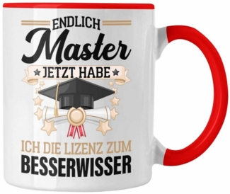 Trendation Tasse Trendation - Master Abschluss Geschenk Tasse Bestanden Studium Prüfung