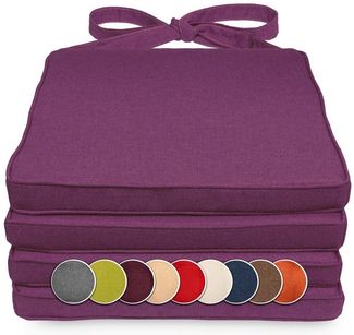 sunnypillow Stuhlkissen 4er Set Stuhlkissen 40 x 45 x 5cm