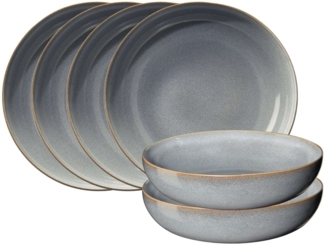 ASA SELECTION Teller-Set SAISONS Pastateller denim 21 cm Set6, Steinzeug