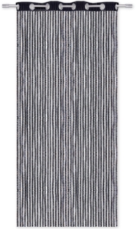 Arsvita Fadenvorhang Metallik-Optik mit Ösen, Türvorhang 140x250 cm (Schwarz)