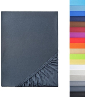 NatureMark - Mikrofaser SPANNBETTLAKEN zum Sparpreis! Viele Größen und Farben Markenware (Anthrazit Grau, 200x220 cm)