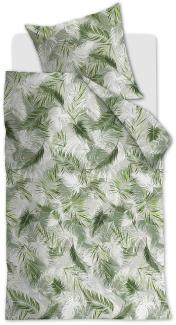 Beddinhouse Renforcé Bettwäsche Easy Breezy Green 155X220 155 x 220 cm + 1x 80 x 80 cm 1 Bettbezug, 1 Kissenbezug Grün